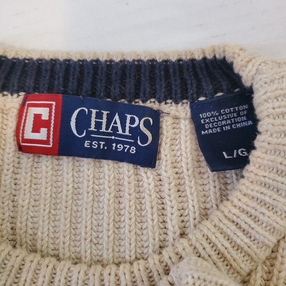 *SOLD* Chaps Oatmeal Sweater - Picture 2 of 4